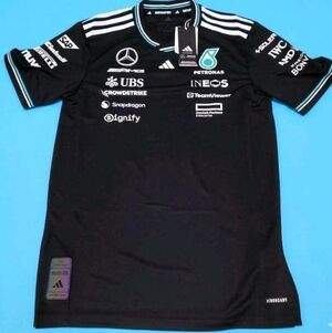 $150 Adidas Black Mercedes AMG Petronas Formula One Driver Jersey
